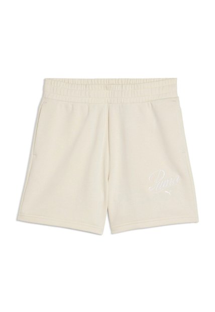 Short Deportivo Marca Puma High-Waist Original Blanco Mujer