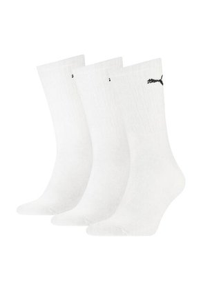 Medias Puma Originales Crew Long Sport 3 Pares Blanco Unisex