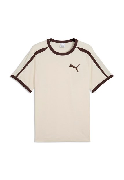 Camisa Deportiva Puma Original T7 BigCat Ringer Beige Hombre