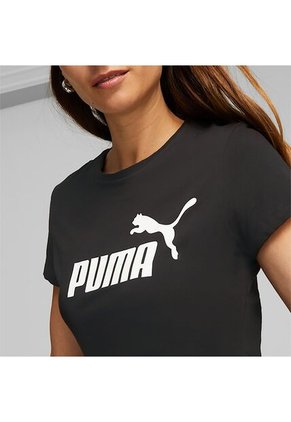 TShirt Puma ESS Logo Tee W Para Mujer Negro Casual Cómodo