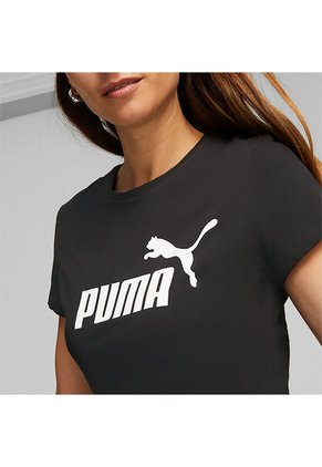 TShirt Puma ESS Logo Tee W Para Mujer Negro Casual Cómodo