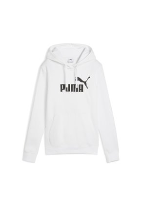 Hoodie Deportivo Puma Original Ess N1 Logo Blanco Para Mujer