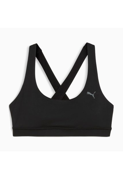 Top Deportivo Puma Original Cloudspun Mid W Negro Para Mujer