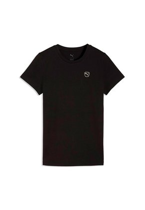 Camisa Deportiva Puma Original Ess Elevated Negro Para Mujer