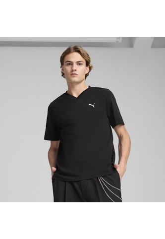 Tshirt Puma Original Ess No. 1 Logo V-Neck Negro Para Hombre Puma