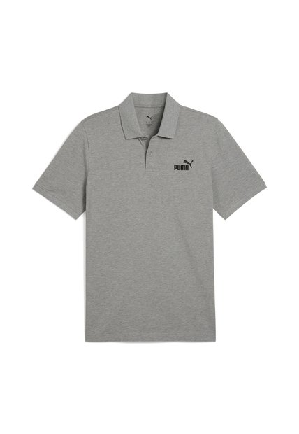 Camisa Tipo Polo Puma Ess No.1 Logo Pique Gris Hombre