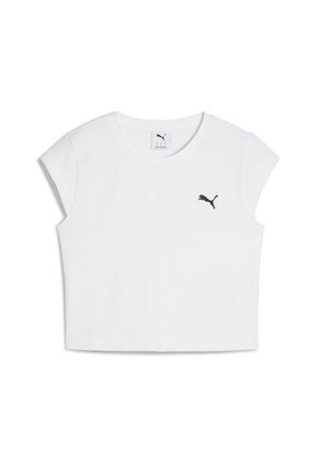 Camisa Deportiva Puma Wardrobe Ess Ribbed Baby Blanco Mujer