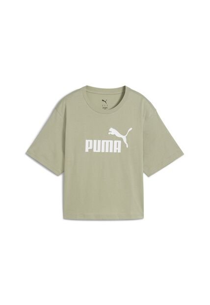 Camisa Deportiva Puma Original Ess Cropped Verde Para Mujer