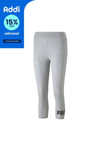 Leggings Puma Original Ess 3/4 Logo Leggings Gris Para Mujer Puma