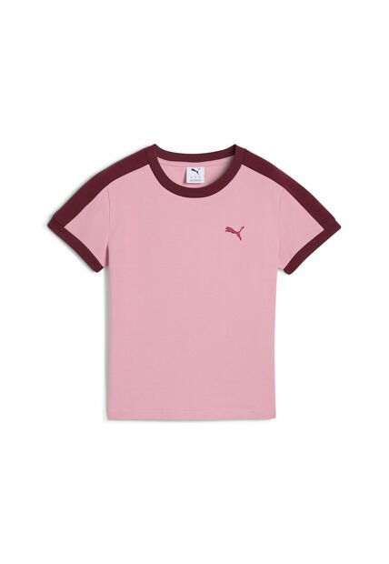 Camisa Deportiva Puma Original T7 Slim Tee W Rosa Para Mujer