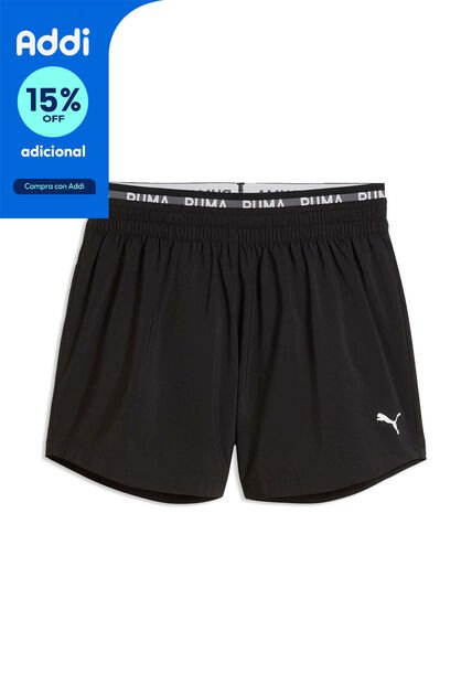 Pantaloneta Deportiva Puma Double Waistband Negro Para Mujer