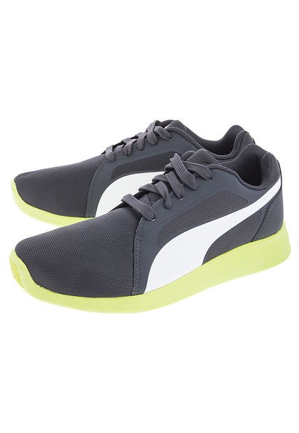Training Gris Oscuro-Verde Neón Puma ST Trainer Evo