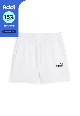 Pantaloneta Deportiva Puma Original Ess Small 1 Blanco Mujer Puma