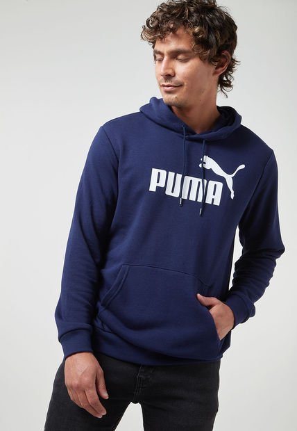 Hoodie Azul Navy-Blanco Puma Essentials