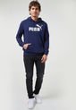 Hoodie Azul Navy-Blanco Puma Essentials de Puma