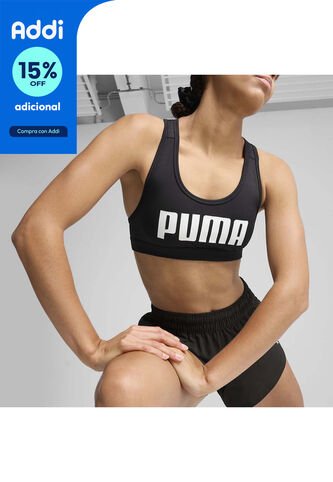 Top Deportivo Puma 4 Keeps Bra W Original Negro Mujer Puma