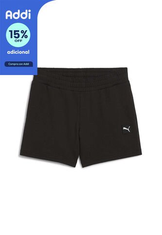 Pantaloneta Deportiva Puma Original Ess Mid-Rise Negro Mujer Puma