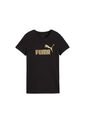 Camisa Tshirt Ess Metallic Marca Puma Original Negro Mujer de Puma