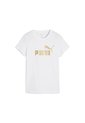 Camisa Deportiva Puma Original Ess Metallic No1 Blanco Mujer de Puma