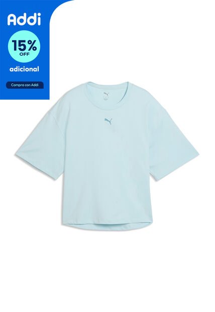 Camisa Deportiva Puma Original Cloudspun Relaxed Azul Mujer