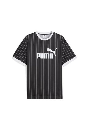 Camisa Deportiva Puma Original Ess Striped Negro Para Hombre