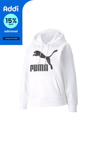 Busos Con Capucha Puma Originales Classics Logo Blanco Mujer Puma