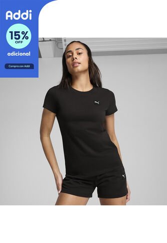 Tshirt Puma Original Essential Elevated Tee Negro Para Mujer Puma
