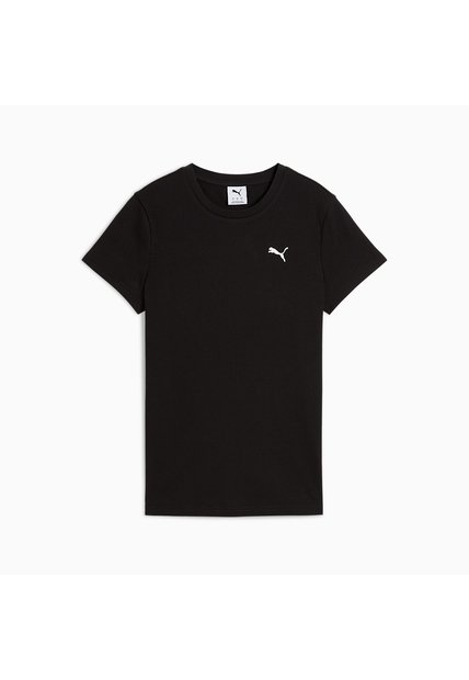 Tshirt Camisa Marca Puma Elevated Rib Original Negro Mujer
