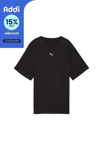 Camisa Deportiva Puma Original Ess Logo Relaxed Negro Mujer Puma