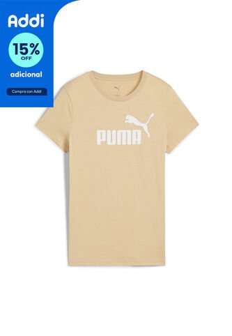 Camisa Deportiva Puma Original Ess No1 Logo Beige Mujer Puma