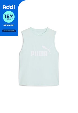 Camisa Deportiva Puma Original Ess Slim Tank Azul Mujer Puma