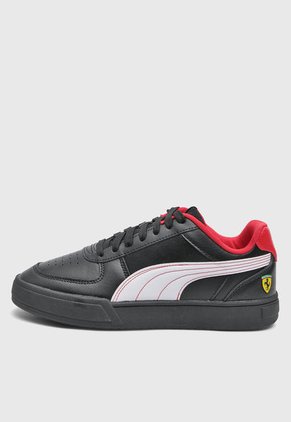 Tenis Lifestyle Negro-Blanco-Rojo PUMA Ferrari Caven