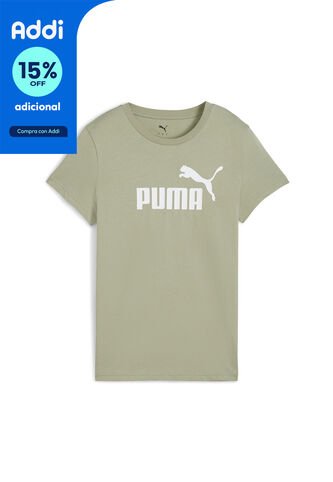 Camisa Deportiva Puma Original Ess No1 Logo Verde Mujer Puma