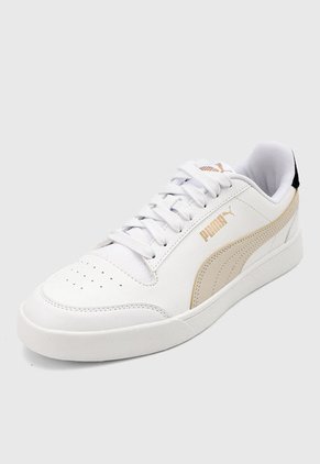 Tenis Lifestyle Blanco-Dorado-Beige Puma Shuffle