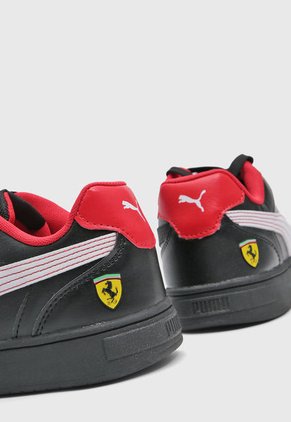 Tenis Lifestyle Negro-Blanco-Rojo PUMA Ferrari Caven