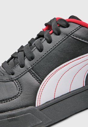 Tenis Lifestyle Negro-Blanco-Rojo PUMA Ferrari Caven