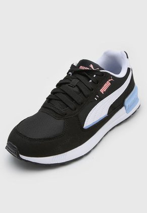 Tenis Lifestyle Negro-Blanco-Celeste PUMA Graviton