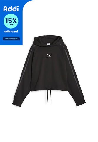 Buso Con Capucha Puma Original T7 Hoodie W Negro Para Mujer Puma