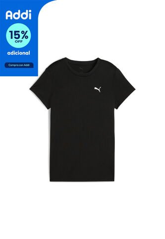 Camisa Deportiva Puma Original Logo (Poly) Negro Mujer Puma