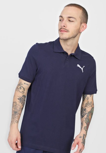Polo Azul Navy-Blanco Puma Essentials
