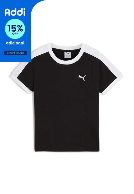 Camisas Deportivas Puma Originales T7 Slim Negro Para Mujer