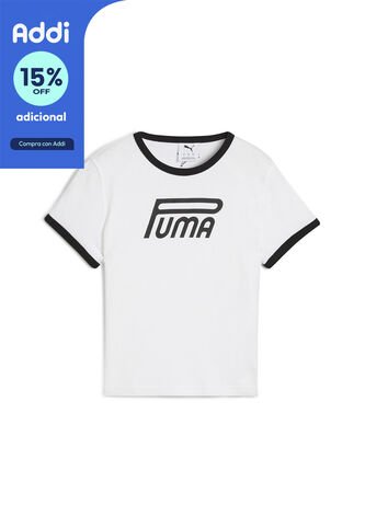Camisa Deportiva Puma  Future Archive Original Blanco Mujer Puma