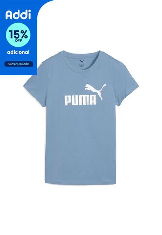 Camisa Deportiva Puma Ess Metallic No 1 Logo Azul Para Mujer Puma