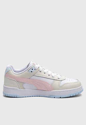 Tenis Lifestyle Blanco-Beige-Rosa-Celeste PUMA RDB Game Low