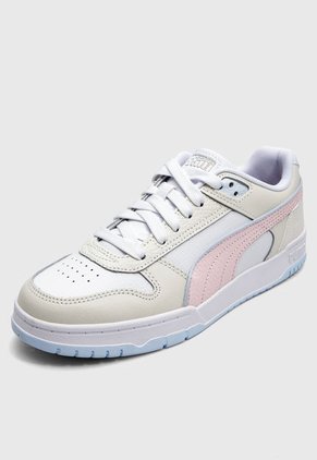 Tenis Lifestyle Blanco-Beige-Rosa-Celeste PUMA RDB Game Low