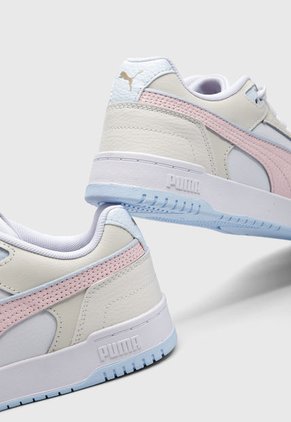 Tenis Lifestyle Blanco-Beige-Rosa-Celeste PUMA RDB Game Low