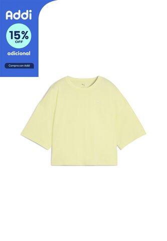 Camisa Deportiva Puma Original Wardrobe Ess Amarillo Mujer Puma