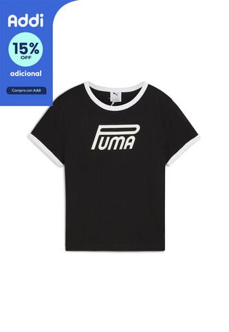 Camisa Deportiva Puma Future Archive Graphic Slim Negro Dama Puma
