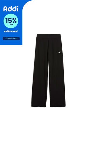 Pantalon Marca Puma Elevated High-Waist Original Negro Mujer Puma