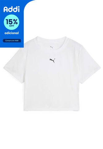 Tshirt Camisa Marca Puma Tad Essential Original Blanco Mujer Puma